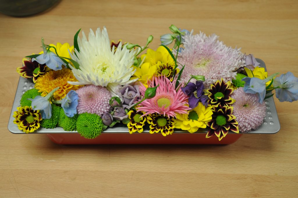 bloemstuk maken met chrystanten