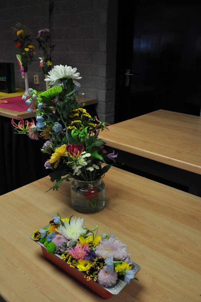 bloemstuk maken met chrystanten