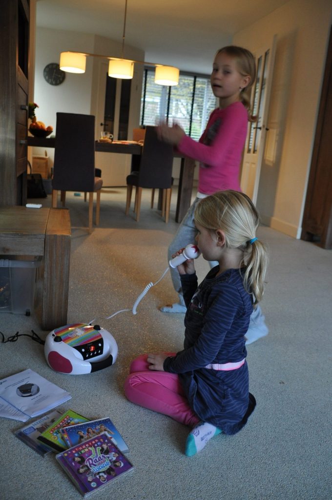 big ben roze en wit eenhoorn cd-speler