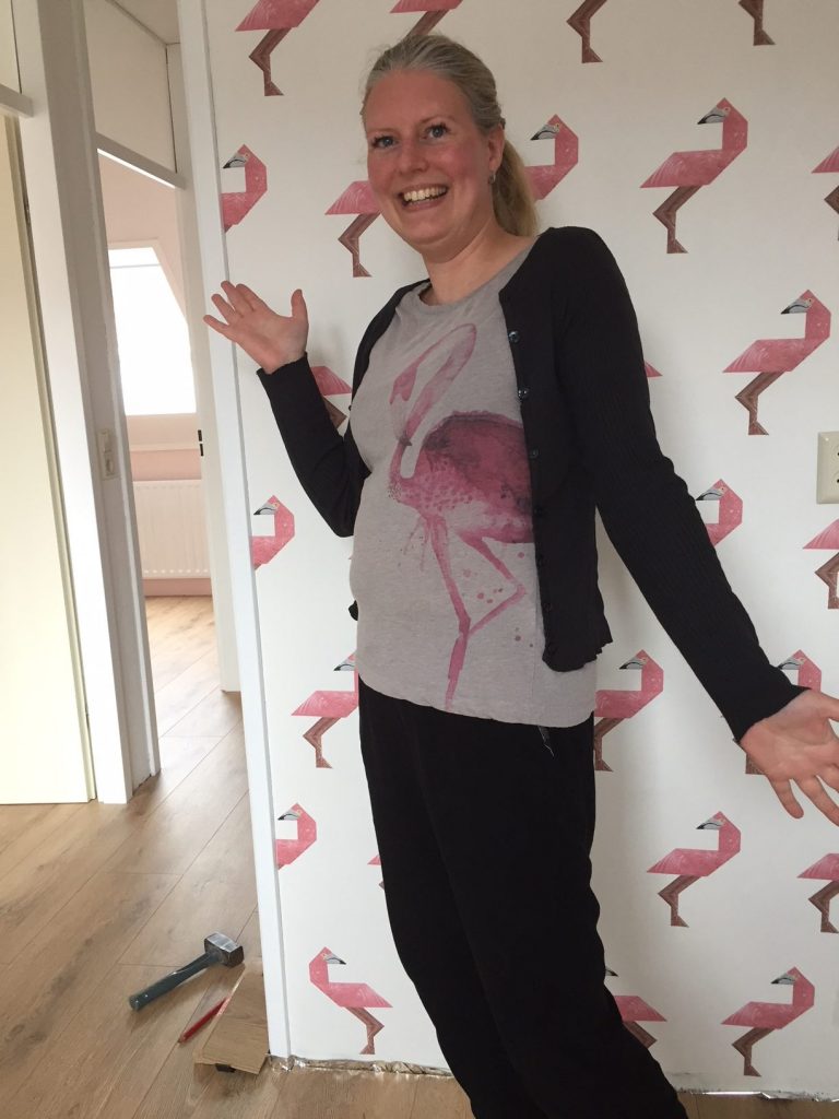 flamingo behang