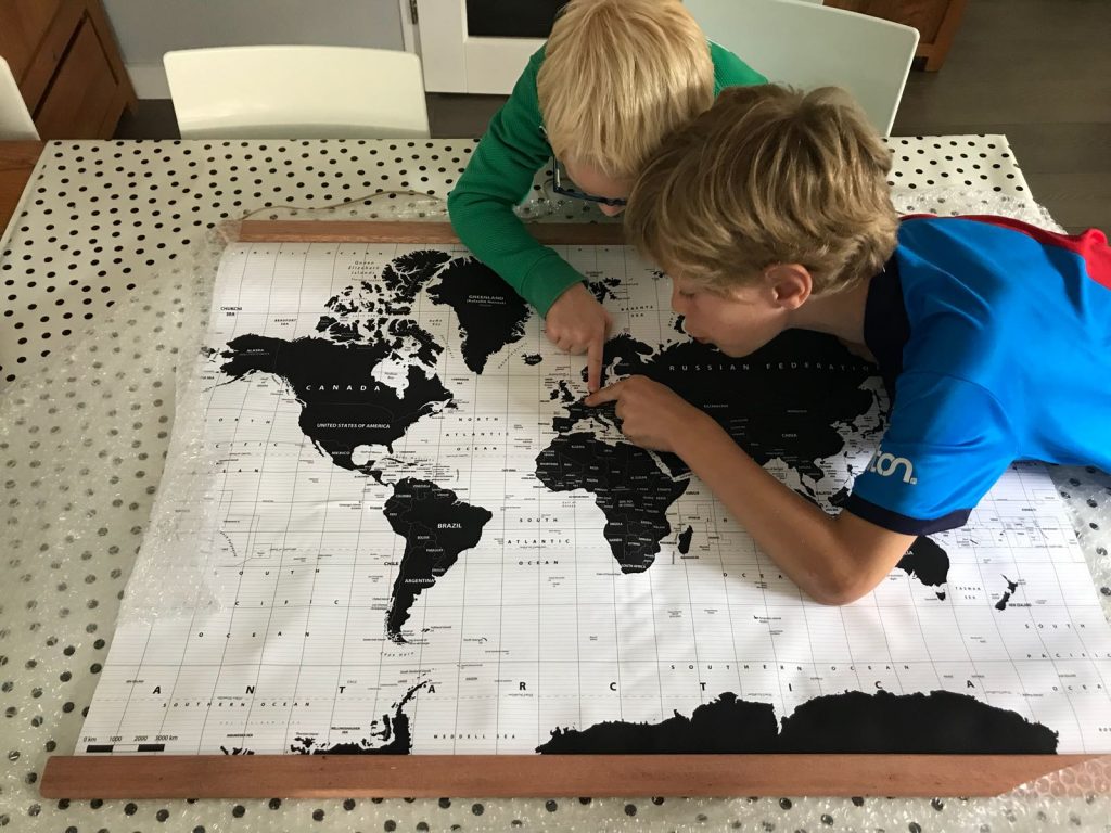 jongenskamer wereldkaart