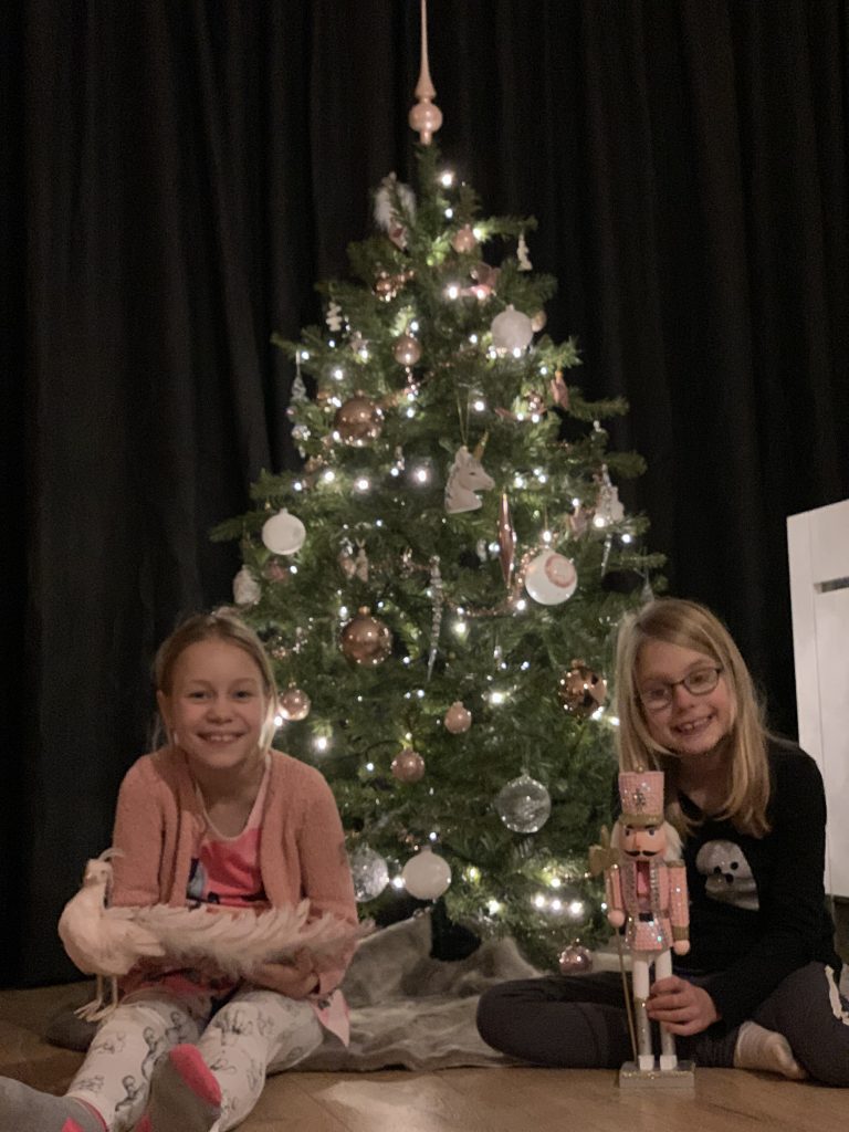 roze kerstmis