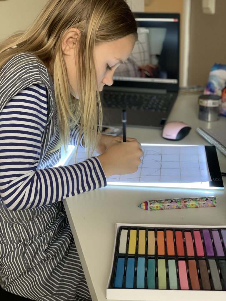 online tekenles lightpad brushpen krijt