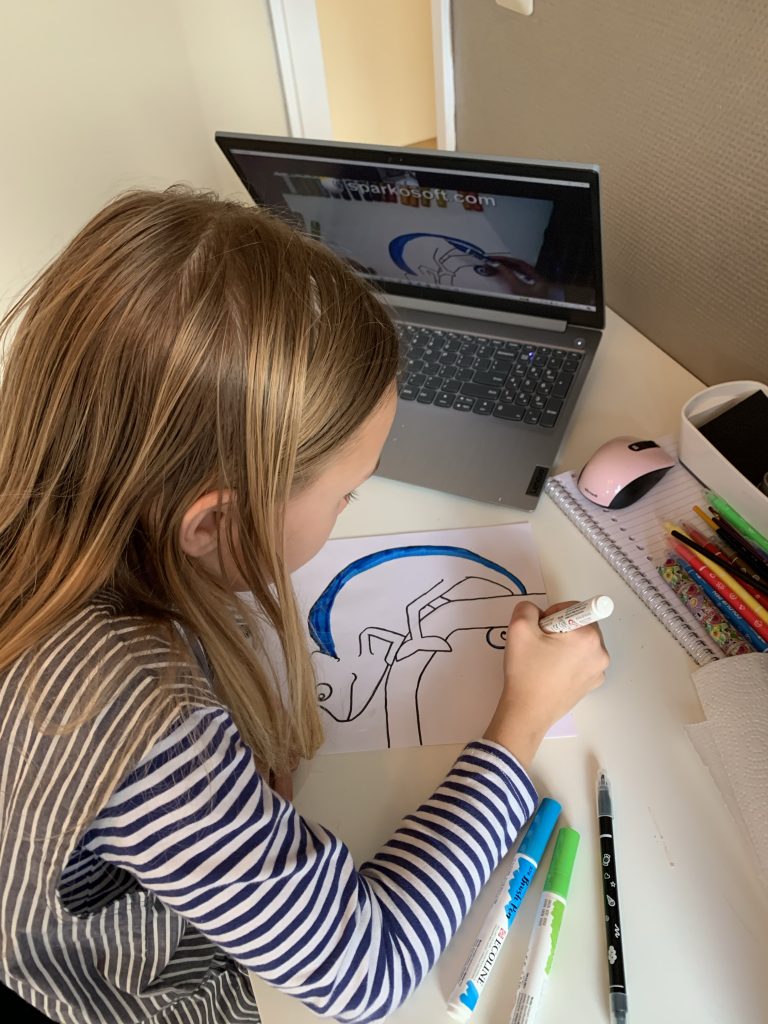 online tekenles lightpad brushpen krijt