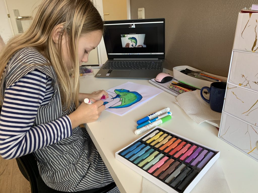 online tekenles lightpad brushpen krijt