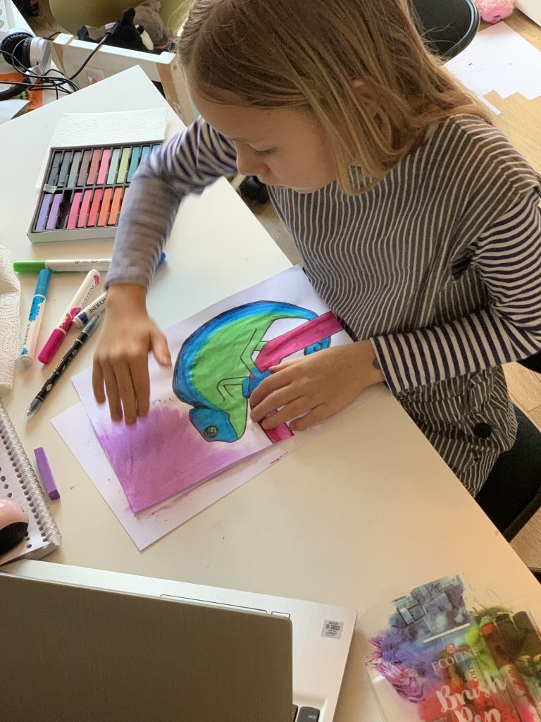 online tekenles lightpad brushpen krijt