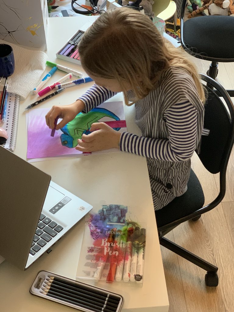 online tekenles lightpad brushpen krijt