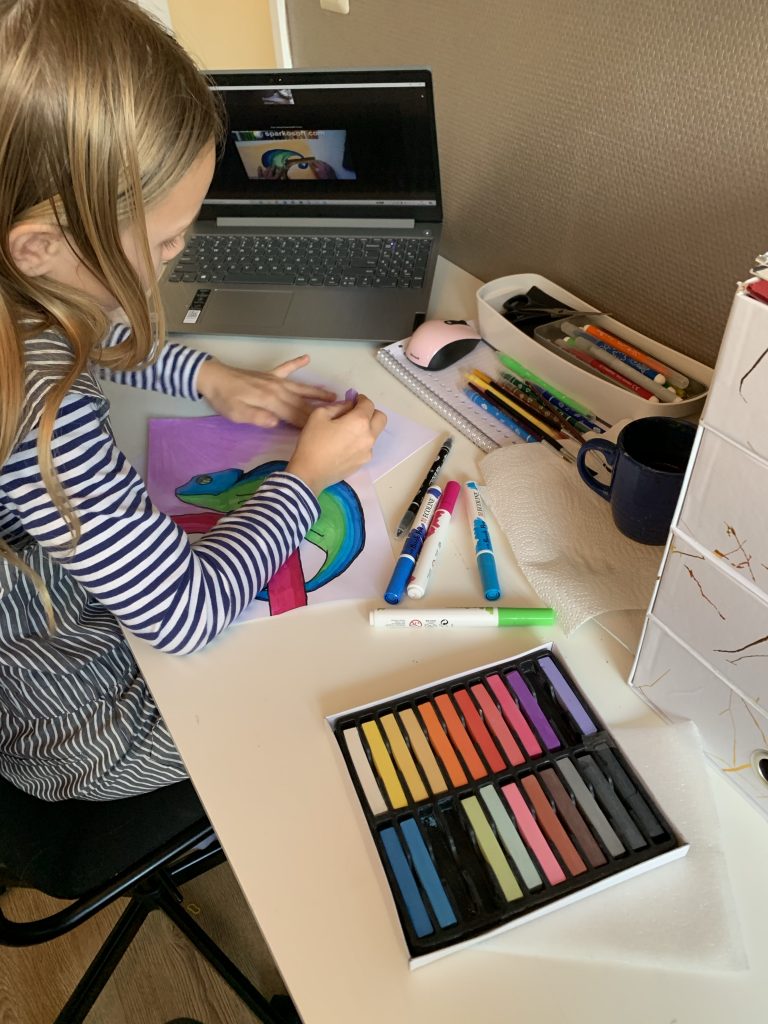 online tekenles lightpad brushpen krijt