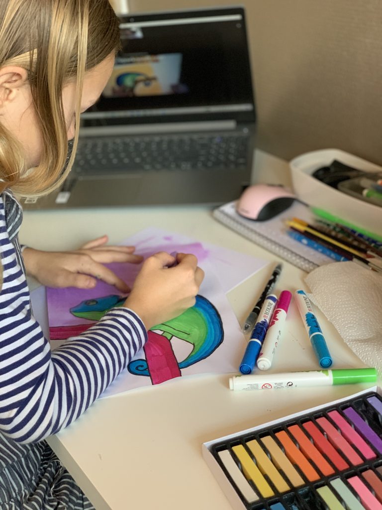 online tekenles lightpad brushpen krijt