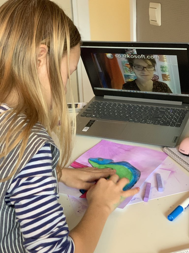 online tekenles lightpad brushpen krijt