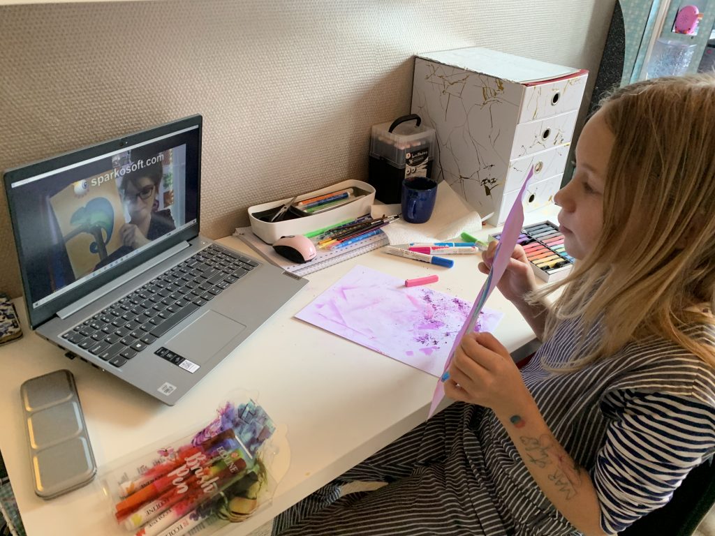 online tekenles lightpad brushpen krijt